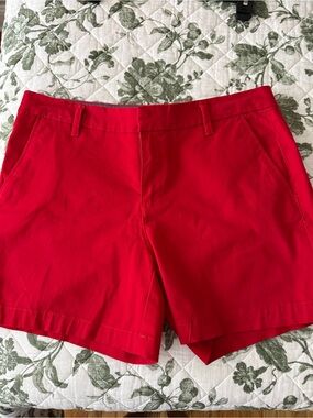 Tommy Hilfiger Red Women's Casual Shorts - Classic Mid-Rise Style